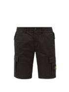 Stone Island - Logo-patch Cotton-blend Cargo Shorts - Mens - Black