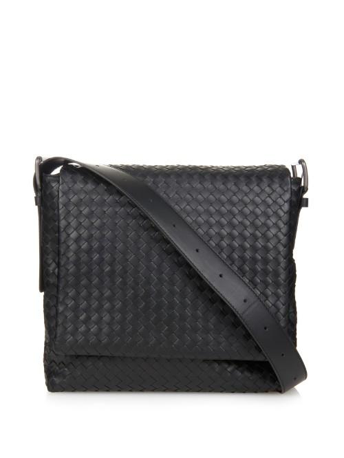 Bottega Veneta Intrecciato Leather Messenger Bag
