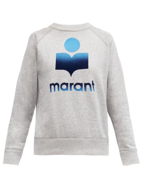 Matchesfashion.com Isabel Marant Toile - Milly Logo-print Jersey Sweatshirt - Womens - Grey