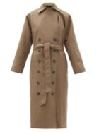 Matchesfashion.com Totme - Terlago Wool-blend Trench Coat - Womens - Beige