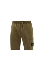 Matchesfashion.com Stone Island - Elasticated-waist Cotton-jersey Shorts - Mens - Green