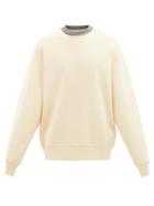 Acne Studios - Fulton Logo-jacquard Jersey Sweatshirt - Mens - Cream