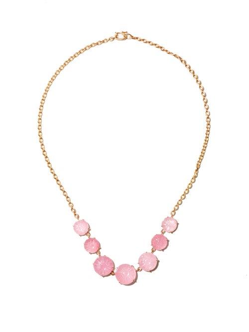 Matchesfashion.com Irene Neuwirth - Gemmy Gem Tourmaline & 18kt Rose-gold Necklace - Womens - Pink Multi