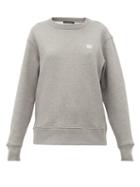 Matchesfashion.com Acne Studios - Fairview Face Cotton Sweatshirt - Womens - Light Grey
