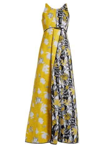 Carl Kapp Tropical Floral-print Gown