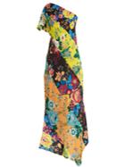 Diane Von Furstenberg Floral-print One-shoulder Silk Dress