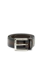 Matchesfashion.com Anderson's - Distressed-leather Belt - Mens - Dark Brown
