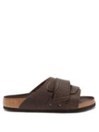 Matchesfashion.com Birkenstock - Kyoto Grained Leather Sandals - Mens - Brown