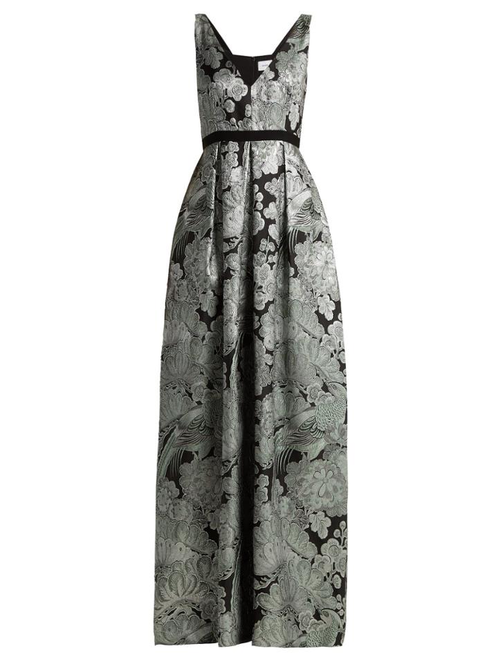 Erdem Ceren Floral-matelass Gown