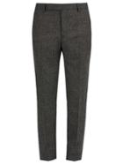 Matchesfashion.com Saint Laurent - Slim Leg Checked Wool Trousers - Mens - Grey