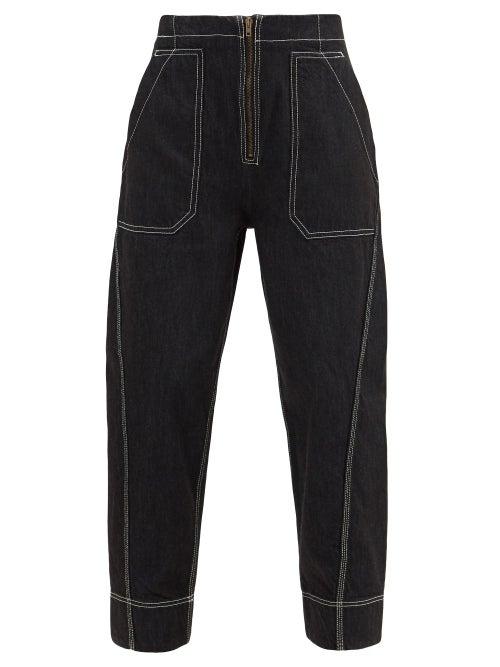 Matchesfashion.com Ssone - Garden Recycled-fibre Jeans - Womens - Black