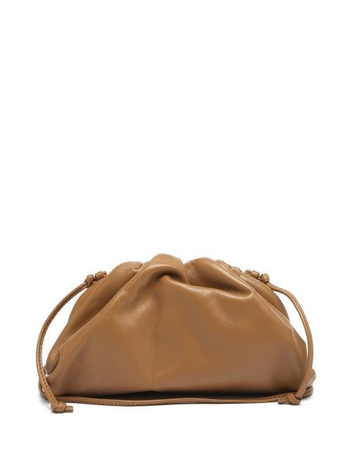 Matchesfashion.com Bottega Veneta - The Pouch Small Leather Clutch Bag - Womens - Tan