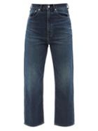 Kuro - Optima Cropped Straight-leg Jeans - Womens - Mid Denim