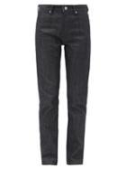Matchesfashion.com Jil Sander - High-rise Straight-leg Jeans - Womens - Dark Blue