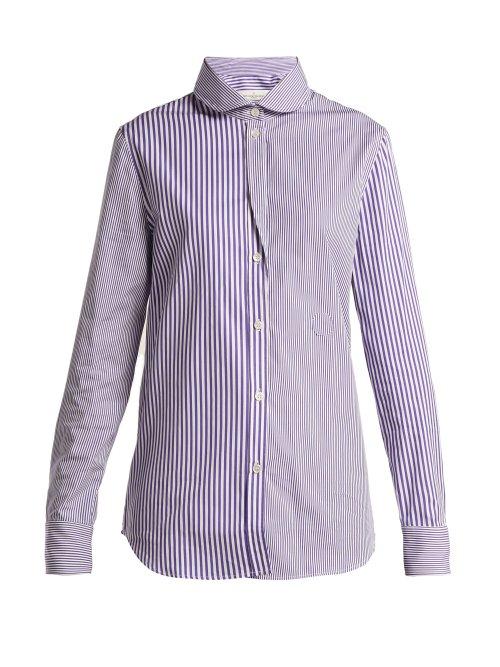 Matchesfashion.com Golden Goose Deluxe Brand - Lyra Striped Shirt - Womens - Purple Stripe