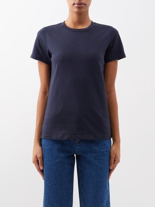 A.p.c. - Poppy Organic Cotton-t-shirt - Womens - Dark Navy