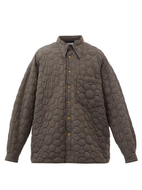 Acne Studios - Otana Quilted Cotton-ripstop Overshirt - Mens - Khaki