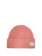 Matchesfashion.com Ganni - Hatley Wool Blend Beanie Hat - Womens - Pink