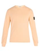 Stone Island Logo-patch Slub Cotton-jersey Sweatshirt