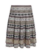 Alexander Mcqueen Fair Isle-jacquard Fluted Skirt