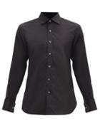 Matchesfashion.com Emma Willis - French-cuff Cotton-blend Shirt - Mens - Black