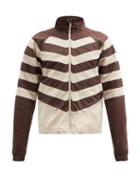 Matchesfashion.com Arnar Mar Jonsson - Striped Cotton-blend Track Jacket - Mens - Brown
