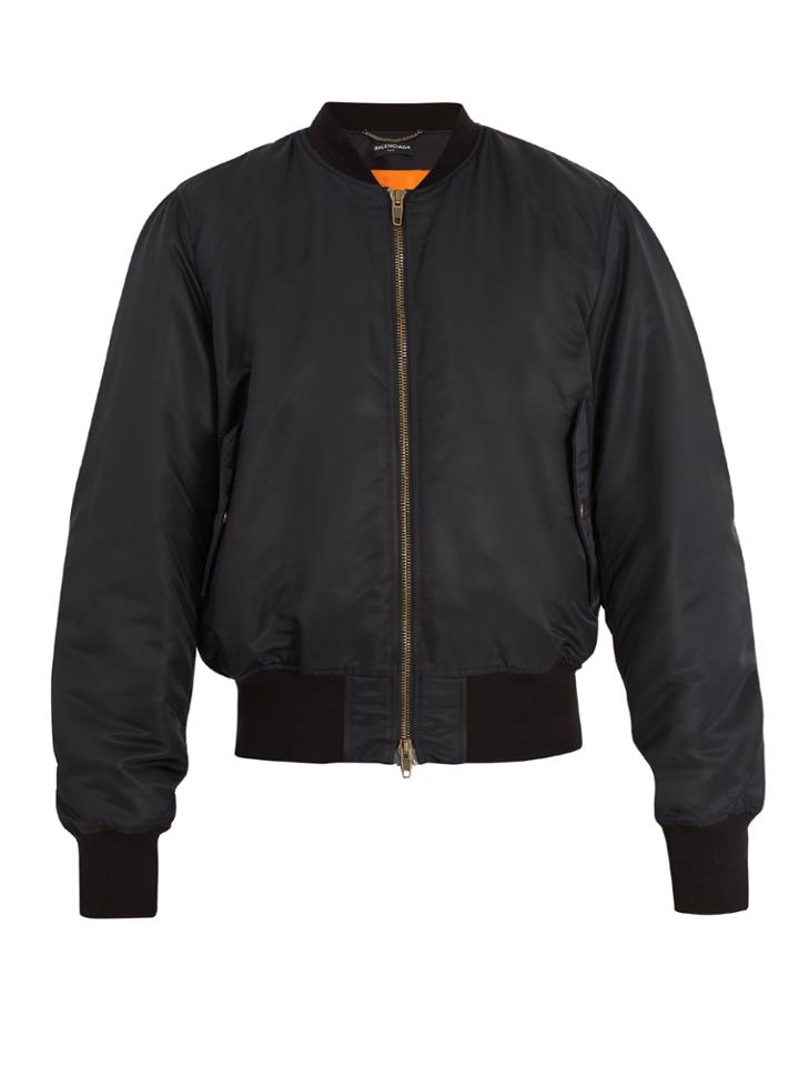 Balenciaga Paris-embroidered Bomber Jacket
