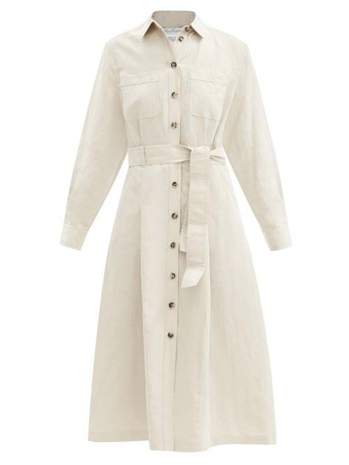 Max Mara - Freda Shirt Dress - Womens - Beige