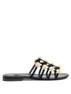 Fabrizio Viti Daisy-embellished Suede Slides