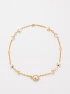 Gucci - Interlocking G Crystal Necklace - Womens - Pearl