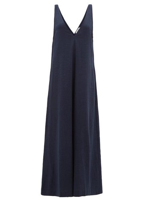 Matchesfashion.com The Upside - Zen V-neck Wide-leg Jumpsuit - Womens - Navy