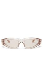 Bottega Veneta - Shield Acetate Sunglasses - Womens - Cream