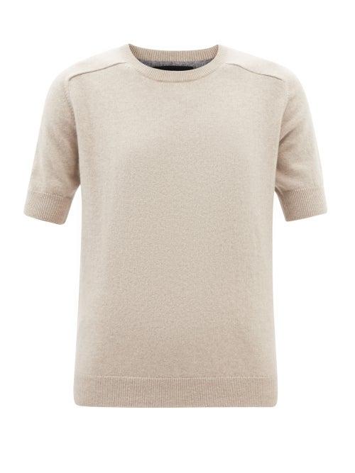 Lisa Yang - Kenza Short-sleeved Cashmere Sweater - Womens - Beige