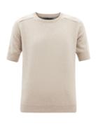 Lisa Yang - Kenza Short-sleeved Cashmere Sweater - Womens - Beige