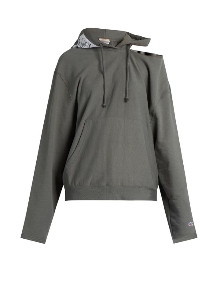 Vetements X Champion Hooded Long-sleeved Sweatshirt