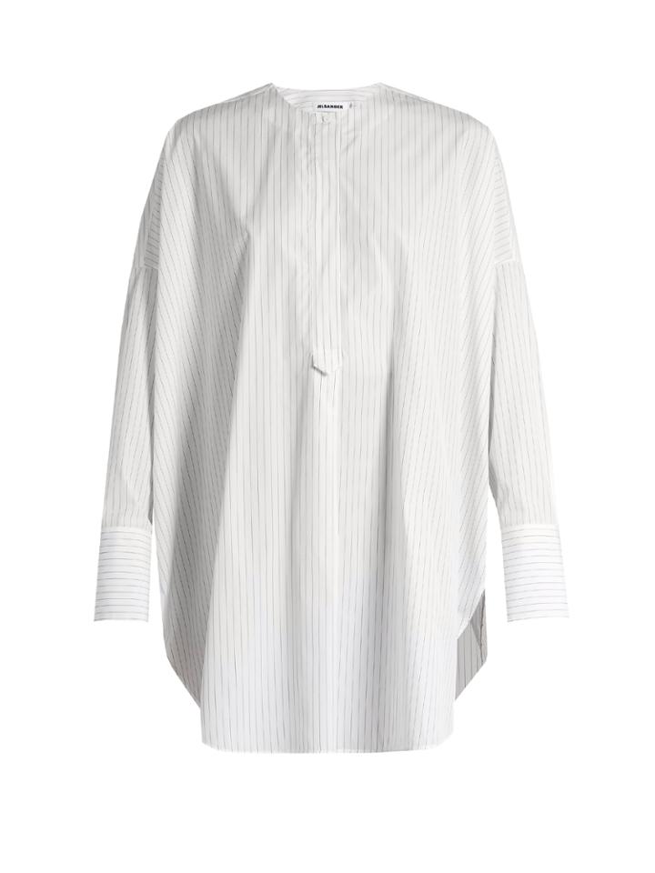 Jil Sander Cassiopea Oversized Striped Cotton Shirt