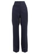 Matchesfashion.com Jil Sander - Greg Relaxed Fit Wool Trousers - Womens - Navy