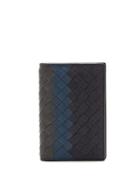 Matchesfashion.com Bottega Veneta - Tri Colour Folded Cardholder - Mens - Navy Multi