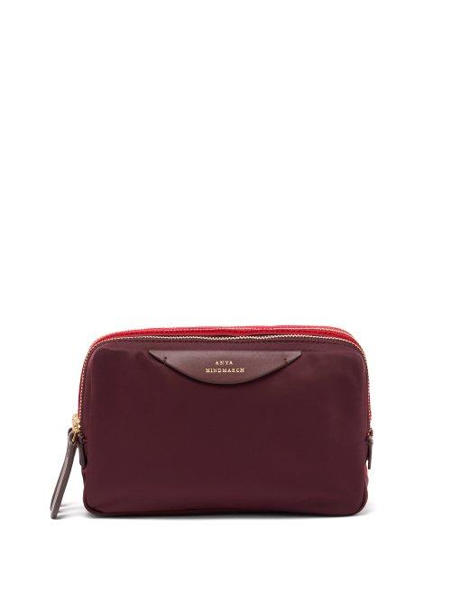 Matchesfashion.com Anya Hindmarch - Stack Triple Make Up Bag - Womens - Burgundy Multi