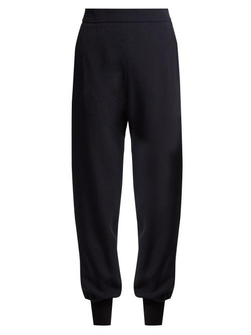 Matchesfashion.com Stella Mccartney - Julia Stretch Cady Trousers - Womens - Navy