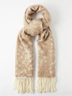Brunello Cucinelli - Fringed Wool-blend Scarf - Womens - Beige Multi