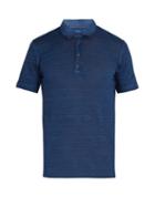 Matchesfashion.com 120% Lino - Linen Jersey Polo Shirt - Mens - Dark Blue