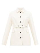 Matchesfashion.com Jil Sander - Belted Cotton-moleskin Jacket - Womens - Cream