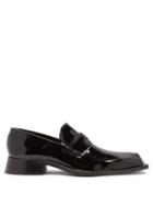 Matchesfashion.com Martine Rose - Bagleys Square-toe Patent-leather Loafers - Mens - Black