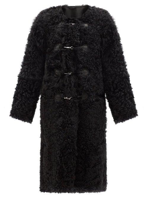 Totme - Deep-pile Shearling Coat - Womens - Black