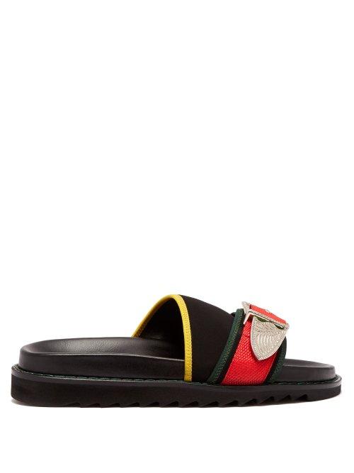 Matchesfashion.com Toga - Fussbett Neoprene Slides - Womens - Black Multi
