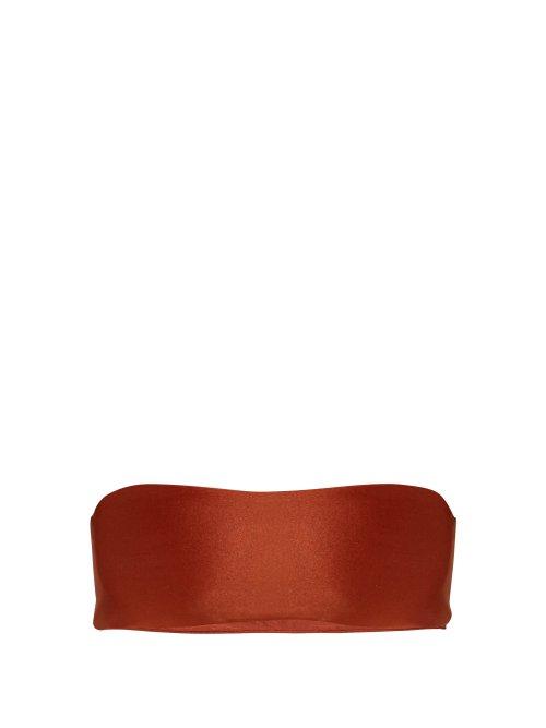 Matchesfashion.com Jade Swim - Bandeau Bikini Top - Womens - Dark Red