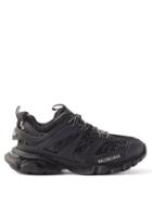 Balenciaga - Track Panelled Faux-leather Trainers - Womens - Black