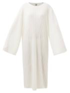 Totme - Cable-knit Wool Midi Dress - Womens - Ivory