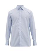 Matchesfashion.com Emma Willis - Checked Cotton-oxford Shirt - Mens - Blue